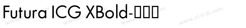 Futura ICG XBold字体转换